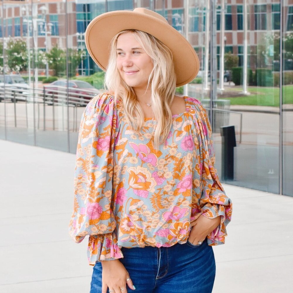 Easel Square Neck Blouse